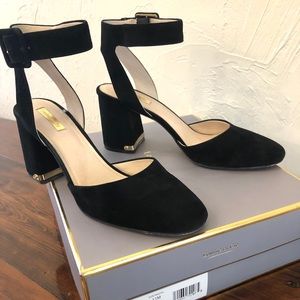 Louise et cie suede ankle wrap heels